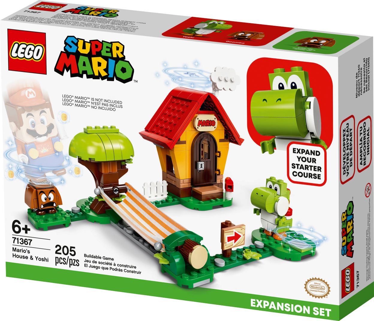 Left View: LEGO - Super Mario Mario's House & Yoshi Expansion Set 71367