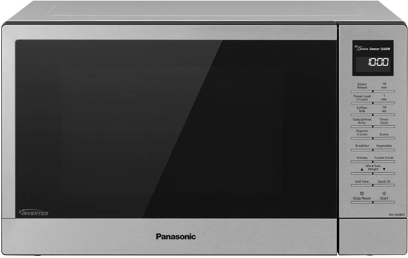 Panasonic - 1.2 Cu. Ft. 1200 Watt SN68KS Microwave with Inverter and Genius Sensor - Stainless Steel