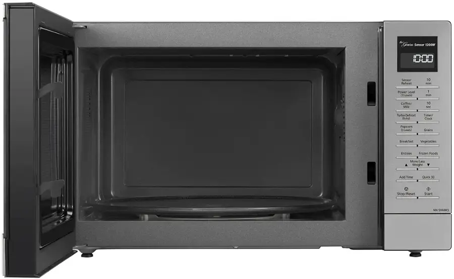 Alt View 14. Panasonic - 1.2 Cu. Ft. 1200 Watt SN68KS Microwave with Inverter and Genius Sensor - Stainless Steel.