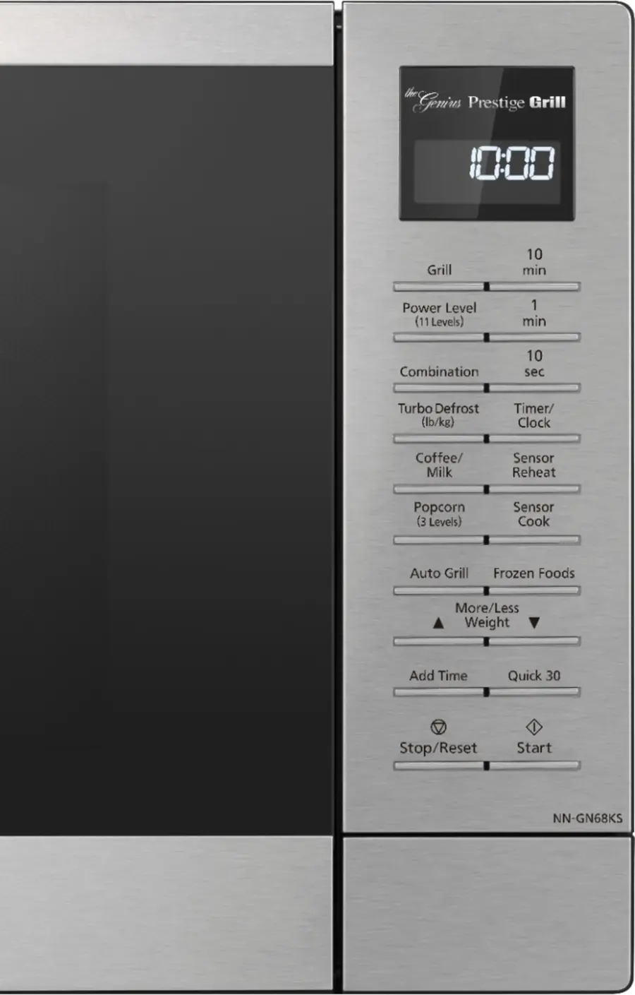 Alt View 16. Panasonic - 1.2 Cu. Ft. 1200 Watt SN68KS Microwave with Inverter and Genius Sensor - Stainless Steel.