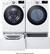 Alt View 23. LG - 7.4 Cu. Ft. Stackable Smart Gas Dryer with Steam and Built-In Intelligence - White.