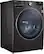 Angle. LG - 5.0 Cu. Ft. High-Efficiency Stackable Smart Front Load Washer with Steam and Built-In Intelligence - Black Steel.