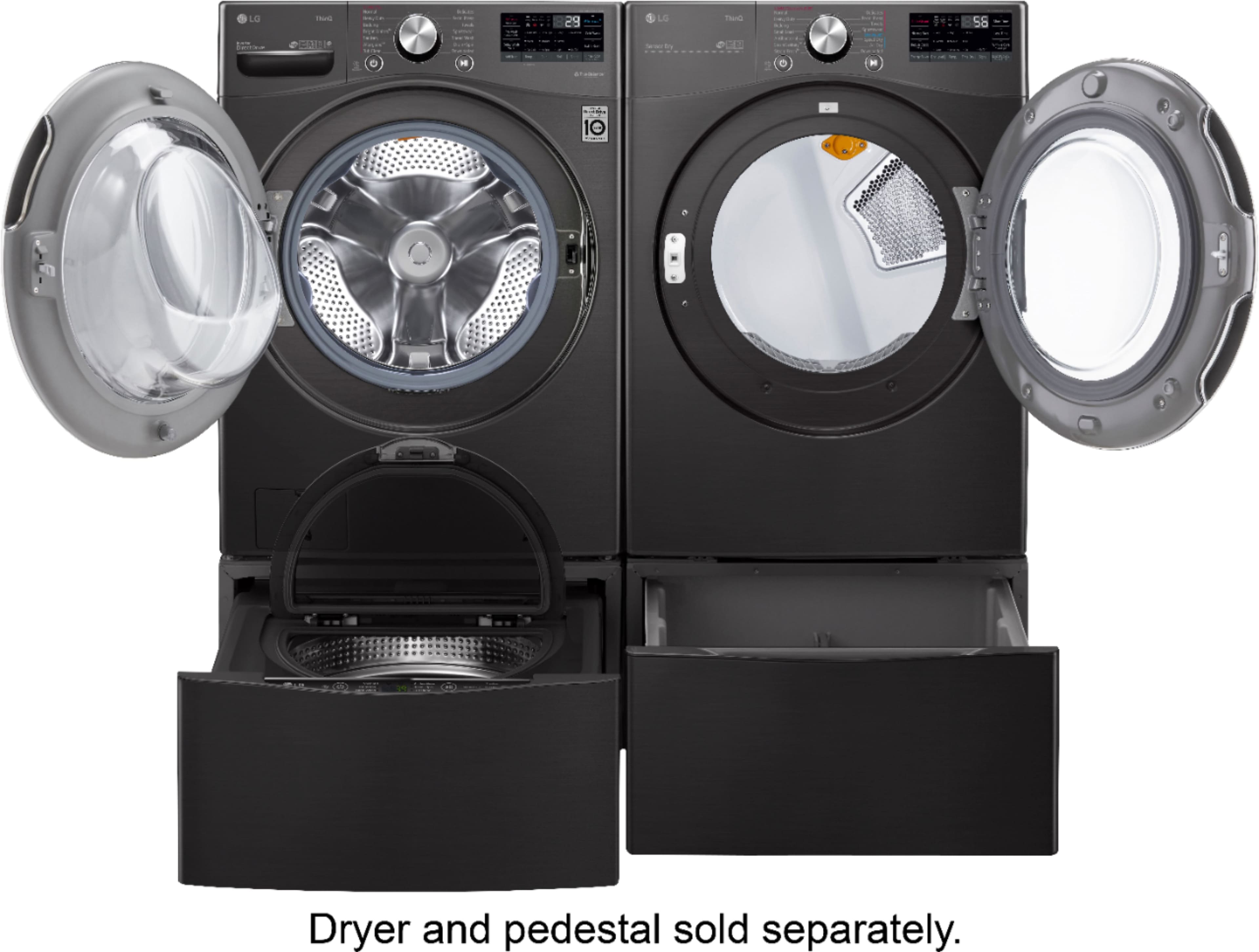 Dryer and pedestal sold separately.