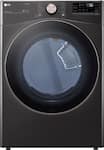 LG - 7.4 Cu. Ft. Stackable Smart Gas Dryer with Steam and Built-In Intelligence - Black Steel