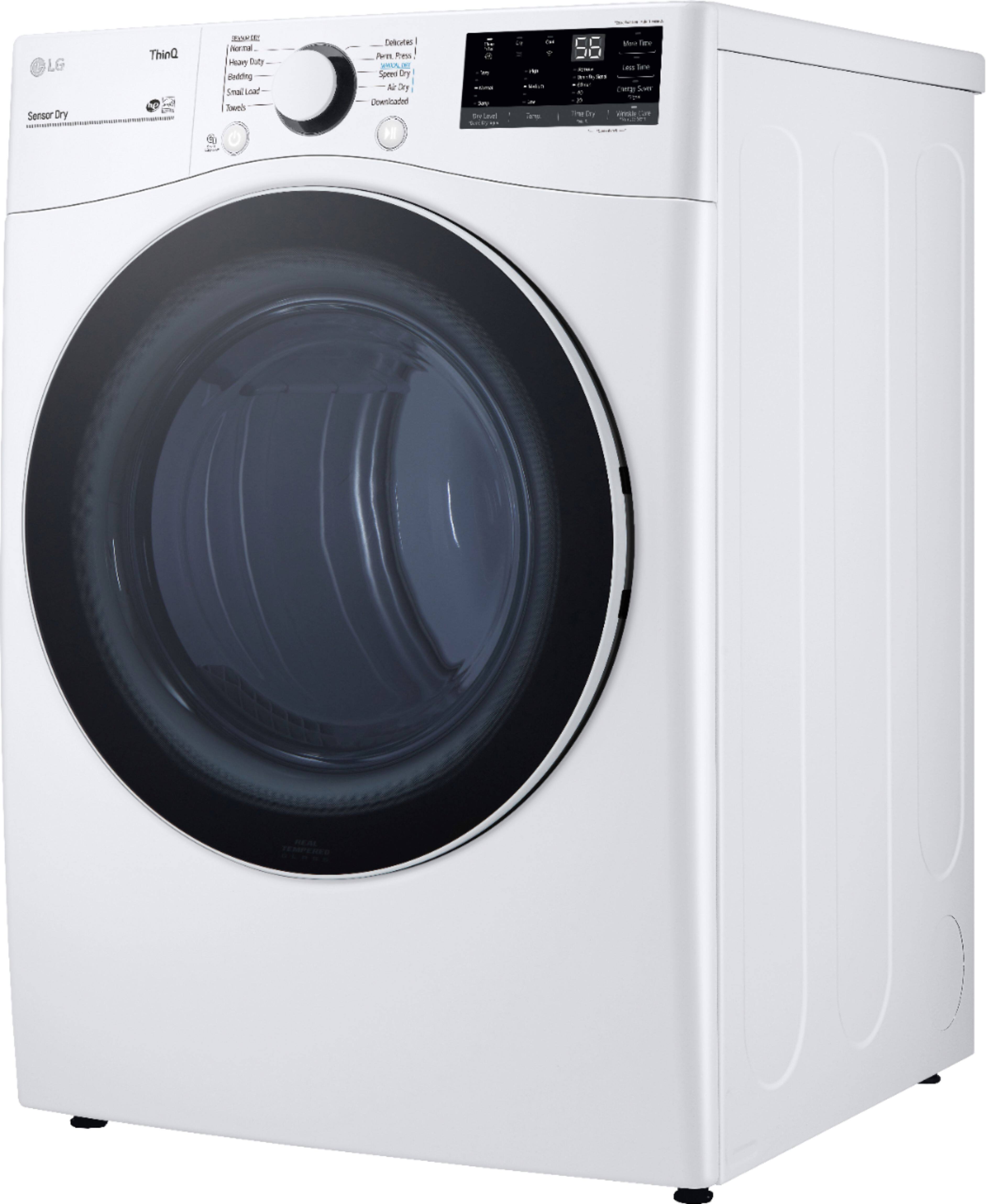 Alt View 17. LG - 7.4 Cu. Ft. Stackable Smart Gas Dryer with Built-In Intelligence - White.