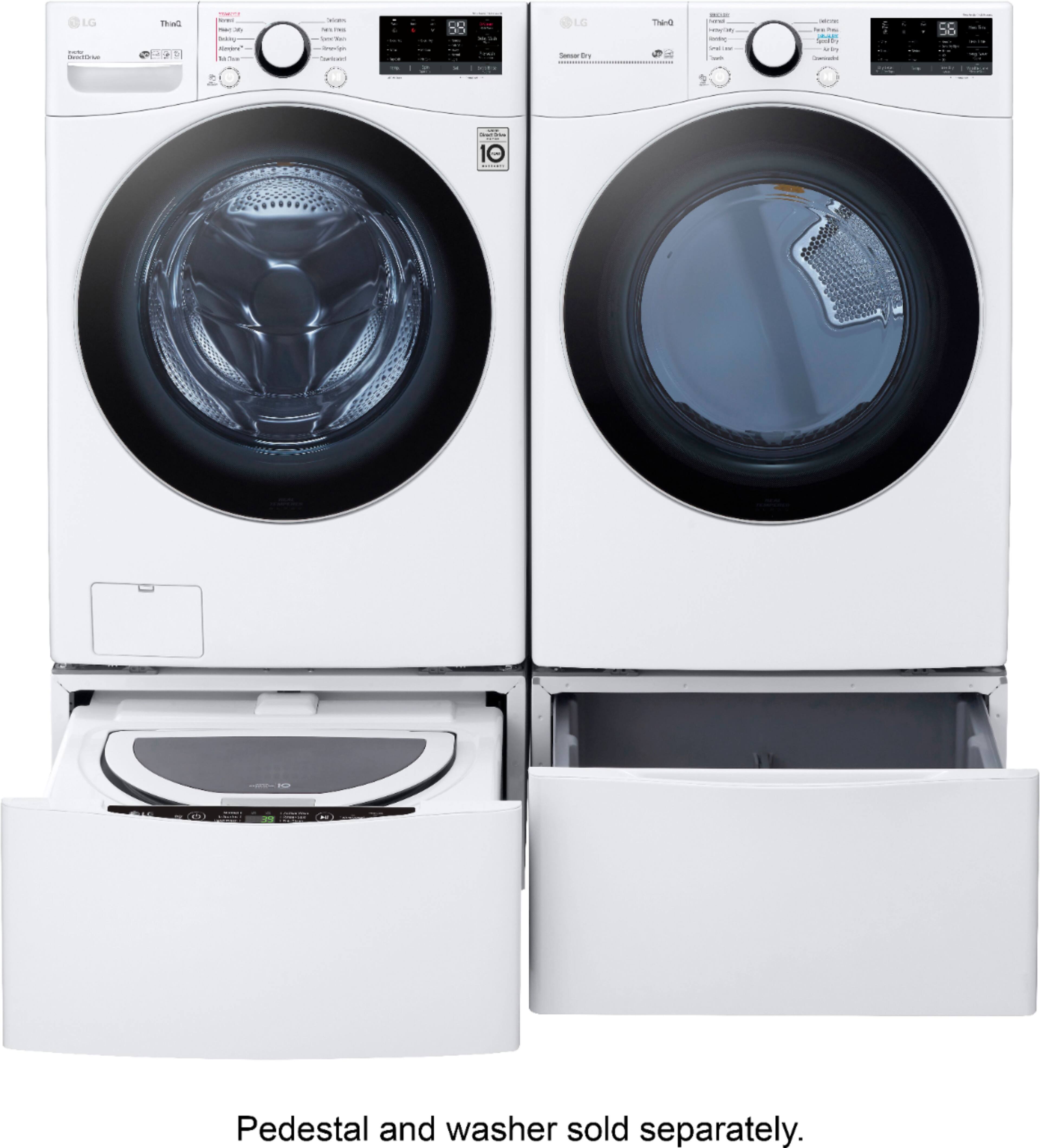 Alt View 27. LG - 7.4 Cu. Ft. Stackable Smart Gas Dryer with Built-In Intelligence - White.