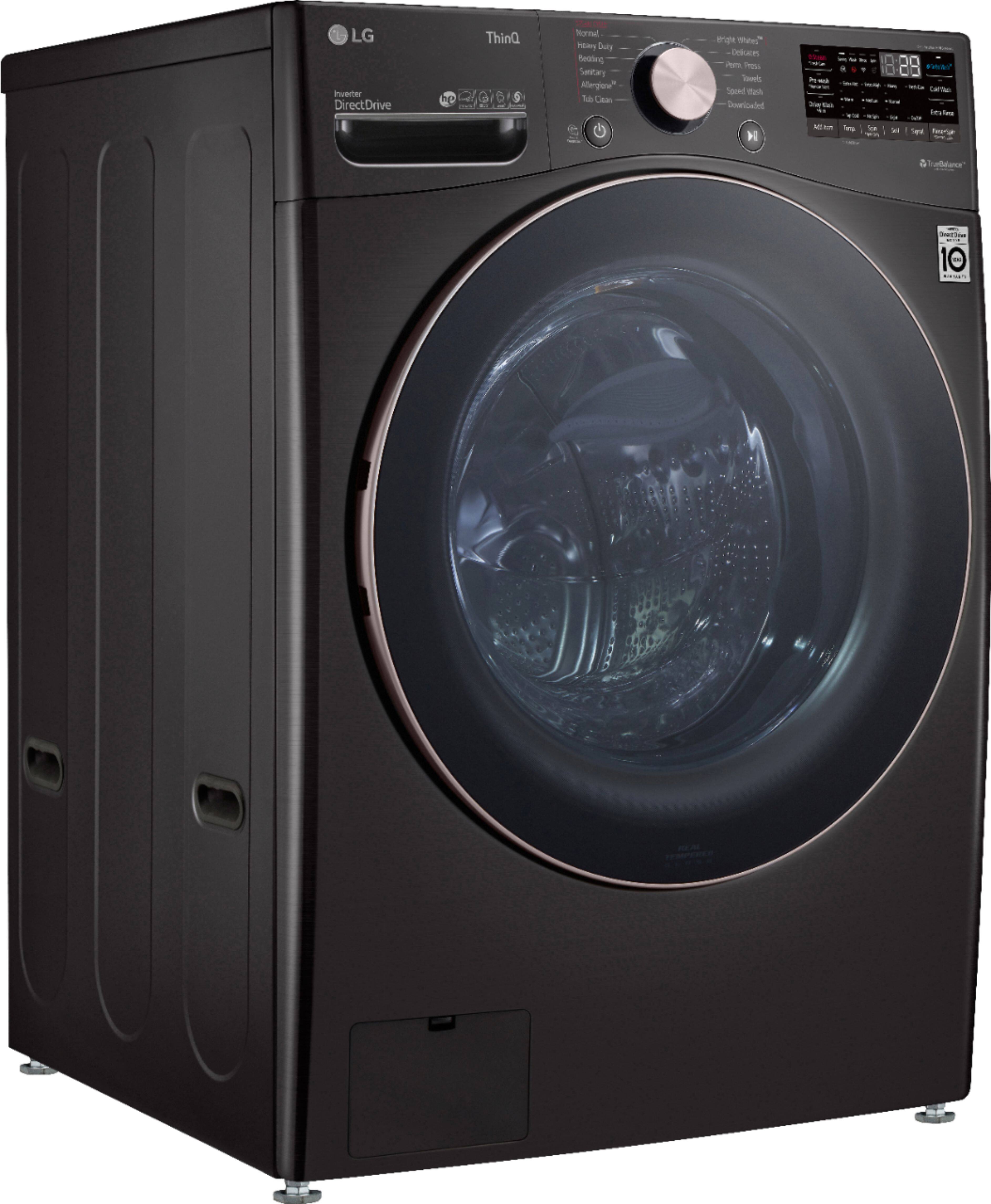 LG 4.5 Cu. Ft. High Efficiency Stackable Smart Front Load Washer with
