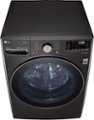 Alt View Zoom 1. LG - 4.5 Cu. Ft. High-Efficiency Stackable Smart Front Load Washer with Steam and Built-In Intelligence - Black Steel.