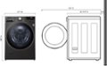 Left. LG - 4.5 Cu. Ft. High-Efficiency Stackable Smart Front Load Washer with Steam and Built-In Intelligence - Black Steel.