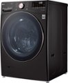 Left Zoom. LG - 4.5 Cu. Ft. High-Efficiency Stackable Smart Front Load Washer with Steam and Built-In Intelligence - Black Steel.