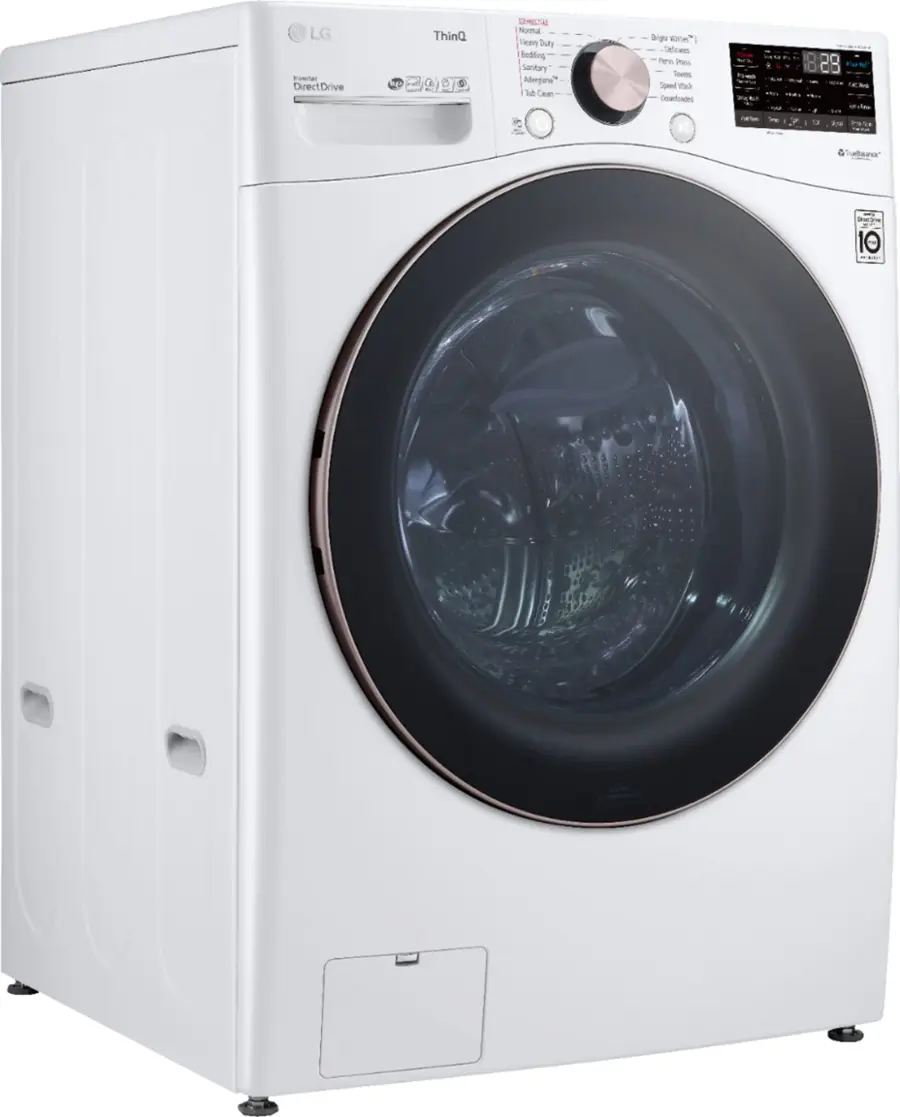 Alt View 1. LG - 4.5 Cu. Ft. High-Efficiency Stackable Smart Front Load Washer with Steam and Built-In Intelligence - White.