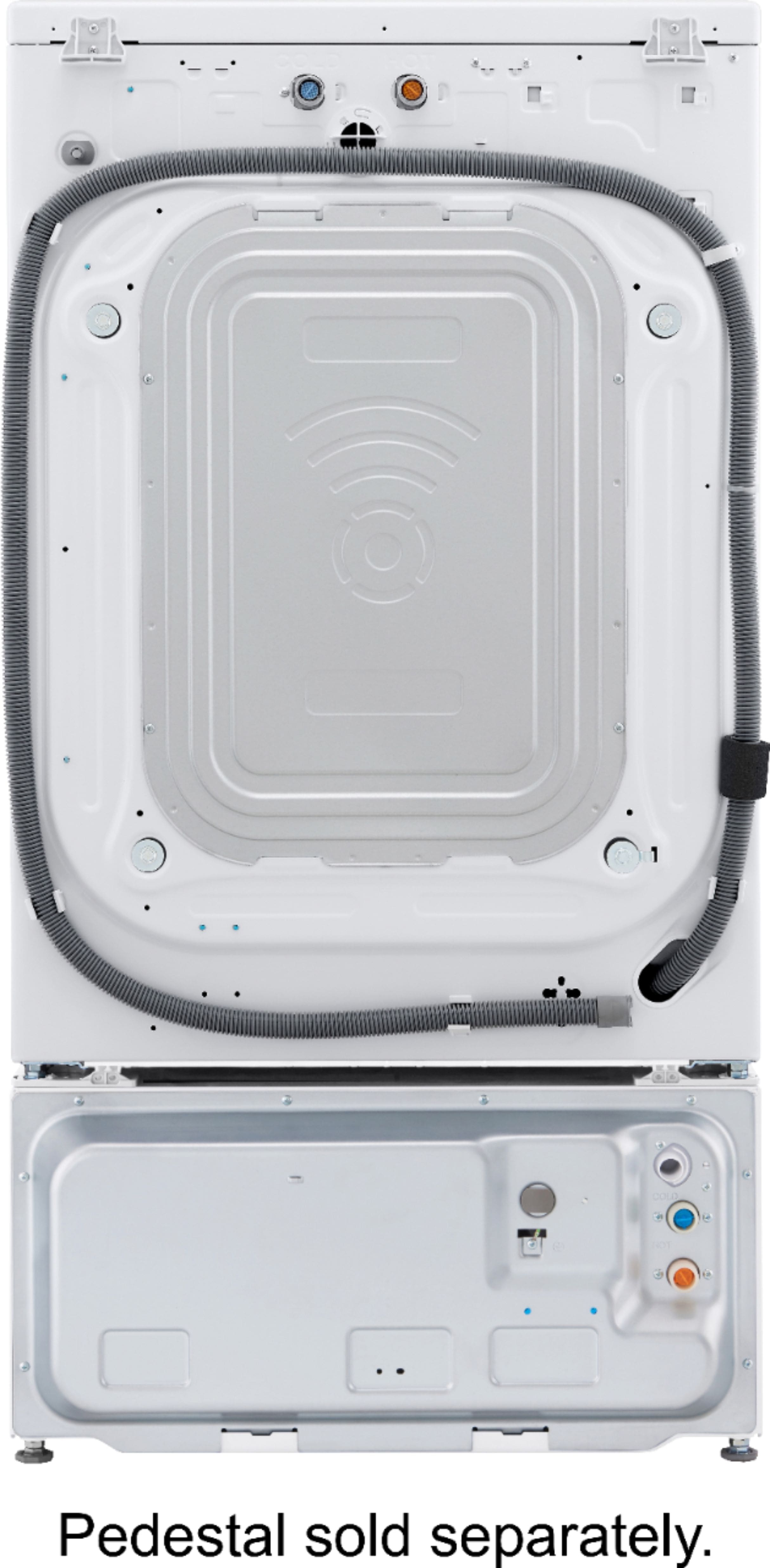 Alt View 24. LG - 4.5 Cu. Ft. High-Efficiency Stackable Smart Front Load Washer with Steam and Built-In Intelligence - White.