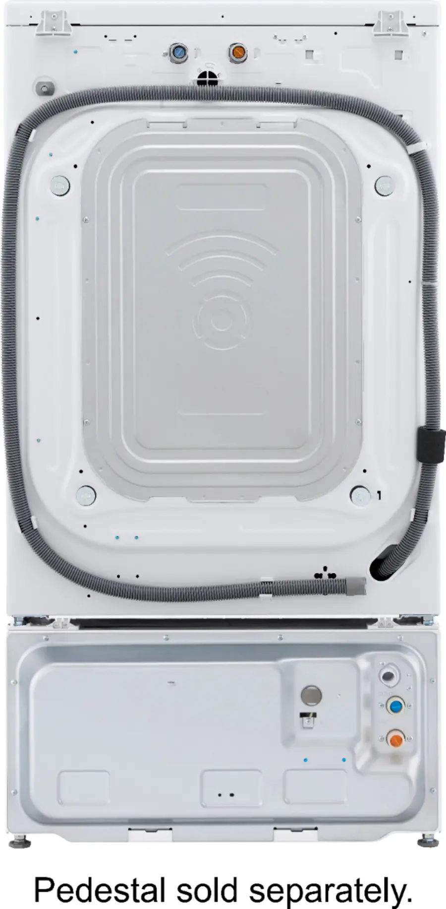 Alt View 24. LG - 4.5 Cu. Ft. High-Efficiency Stackable Smart Front Load Washer with Steam and Built-In Intelligence - White.