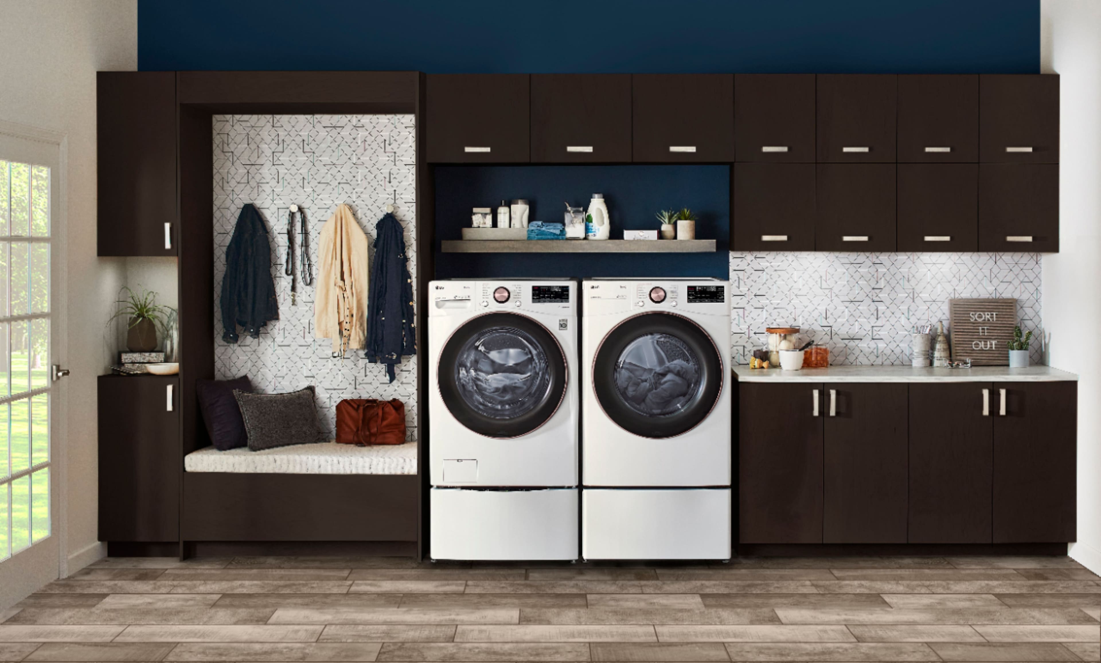 Alt View 29. LG - 4.5 Cu. Ft. High-Efficiency Stackable Smart Front Load Washer with Steam and Built-In Intelligence - White.
