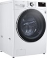 Angle Zoom. LG - 5.0 Cu. Ft. High Efficiency Stackable Smart Front-Load Washer with Steam and Built-In Intelligence - White.