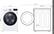 Left. LG - 5.0 Cu. Ft. High-Efficiency Stackable Smart Front Load Washer with Steam and Built-In Intelligence - White.