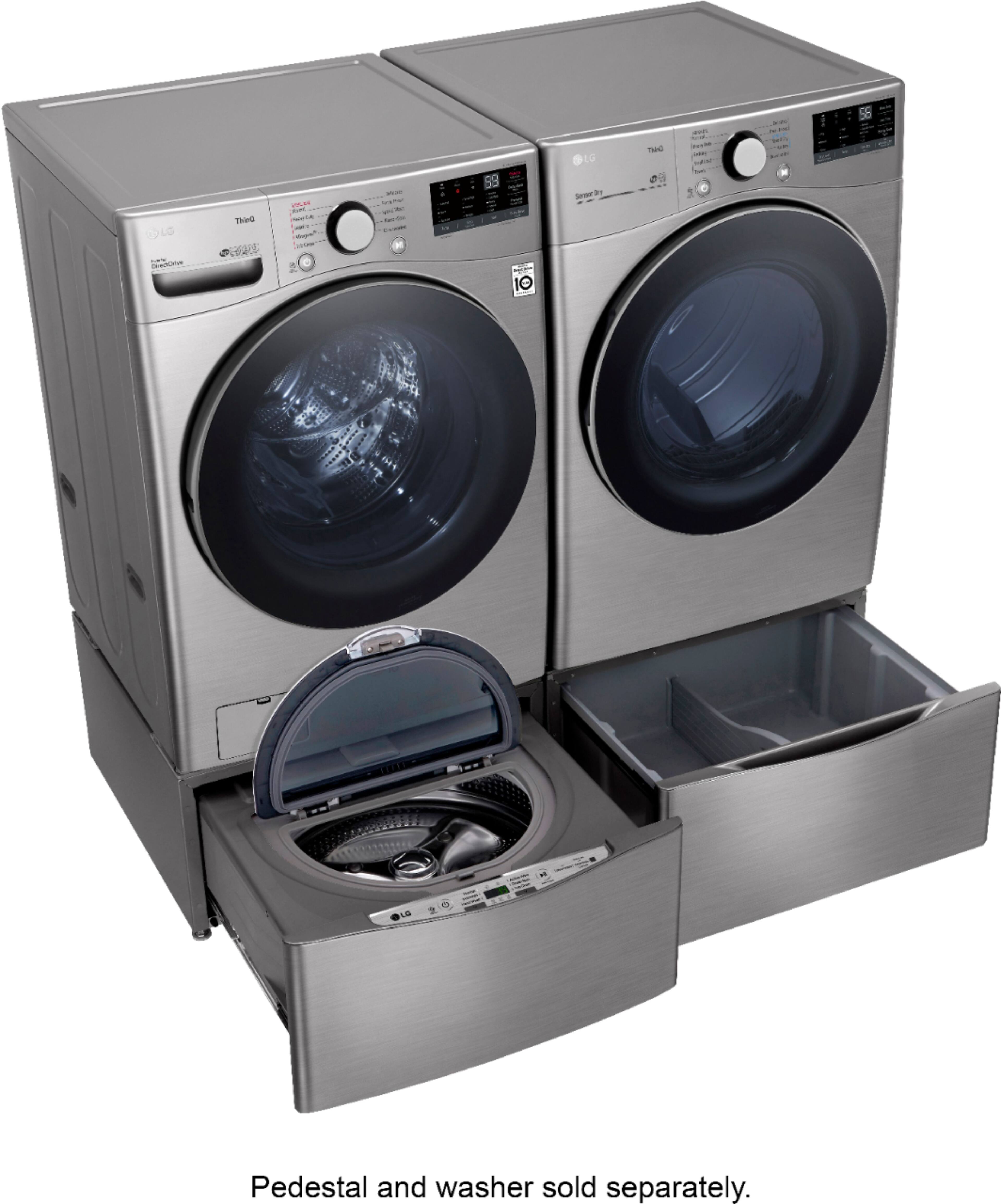 Alt View 22. LG - 7.4 Cu. Ft. Stackable Smart Electric Dryer with Built-In Intelligence - Graphite Steel.