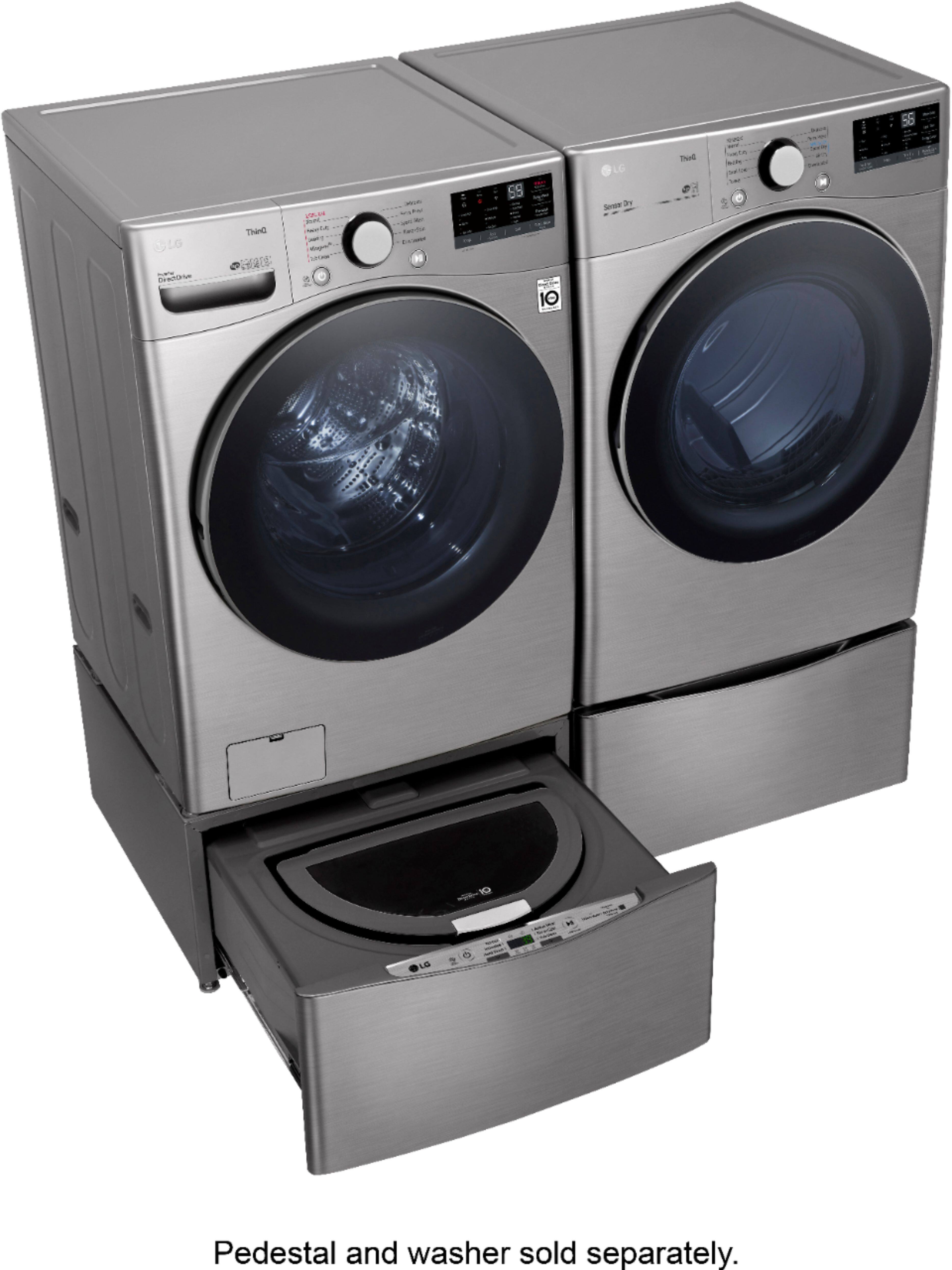 Alt View 24. LG - 7.4 Cu. Ft. Stackable Smart Electric Dryer with Built-In Intelligence - Graphite Steel.