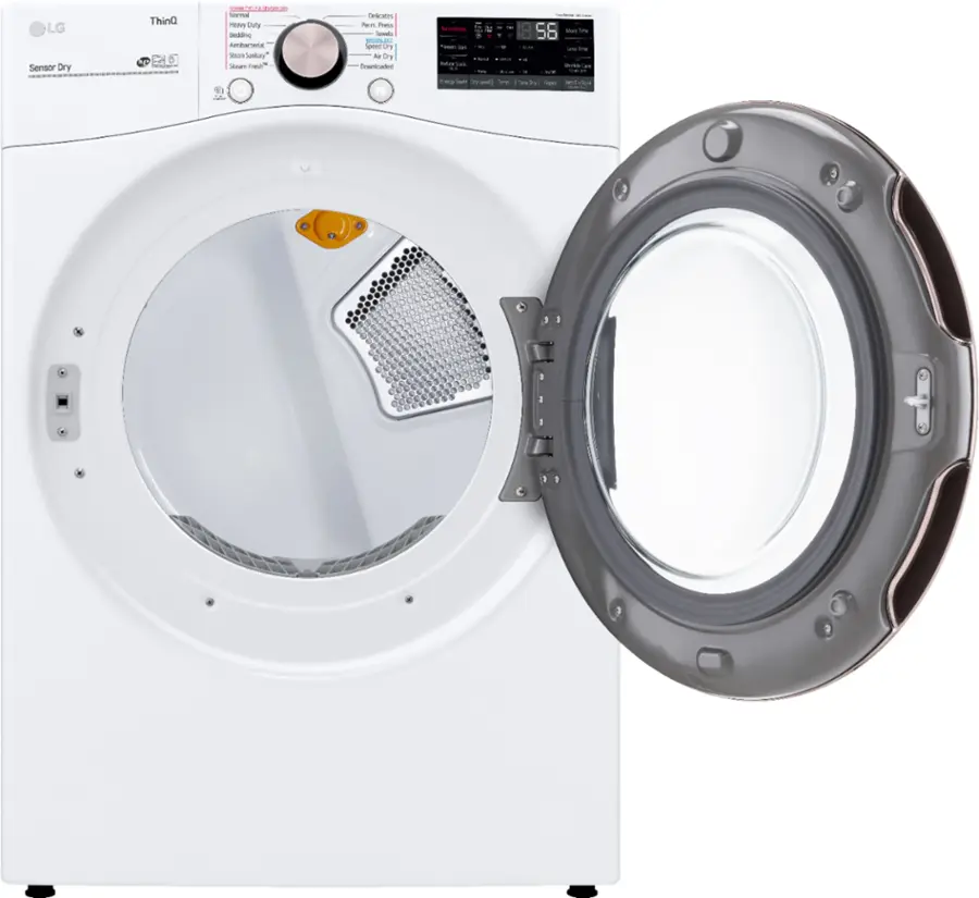 Alt View 16. LG - 7.4 Cu. Ft. Stackable Smart Gas Dryer with Steam and Built-In Intelligence - White.