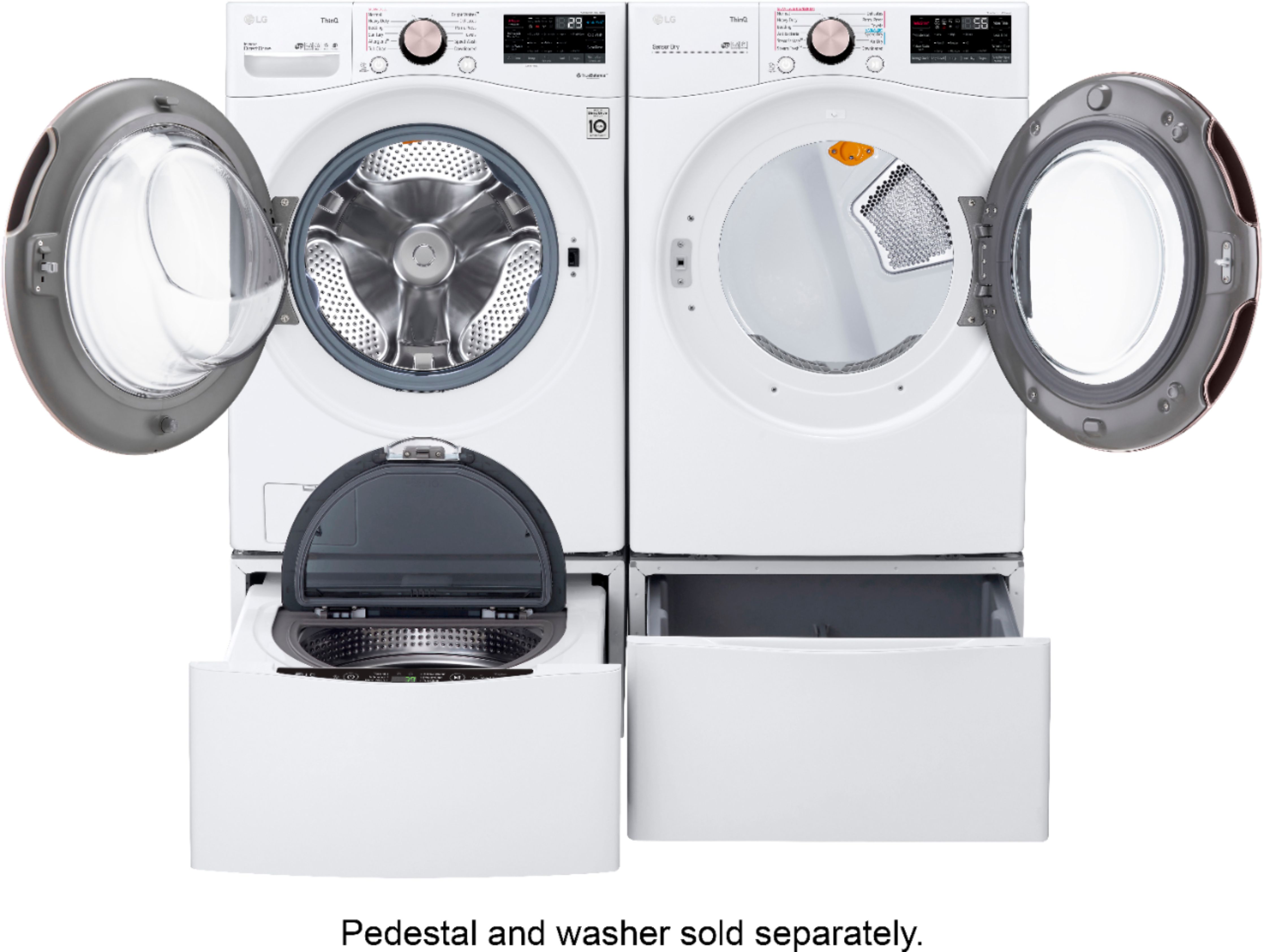 DLGX4001W LG 27 7.4 cu.ft. Ultra Large Capacity Gas Dryer with SensorDry  Truesteam Technology and