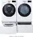 Alt View 19. LG - 7.4 Cu. Ft. Stackable Smart Gas Dryer with Steam and Built-In Intelligence - White.