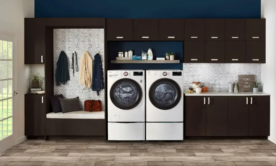 Alt View 24. LG - 7.4 Cu. Ft. Stackable Smart Electric Dryer with Steam and Built-In Intelligence - White.