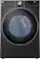 Front. LG - 7.4 Cu. Ft. Stackable Smart Electric Dryer with Steam and Built-In Intelligence - Black Steel.