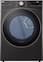 LG - 7.4 Cu. Ft. Stackable Smart Electric Dryer with Steam and Built-In Intelligence - Black Steel