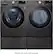 Alt View 20. LG - 7.4 Cu. Ft. Stackable Smart Electric Dryer with Steam and Built-In Intelligence - Black Steel.