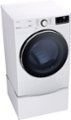 Left Zoom. LG - 7.4 Cu. Ft. Stackable Smart Electric Dryer with Built In Intelligence - White.