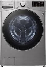 LG - 4.5 Cu. Ft. High Efficiency Stackable Smart Front Load Washer with Steam and 6Motion Technology - Graphite Steel - Front_Standard