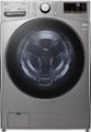 Front Zoom. LG - 4.5 Cu. Ft. High Efficiency Stackable Smart Front Load Washer with Steam and 6Motion Technology - Graphite steel.