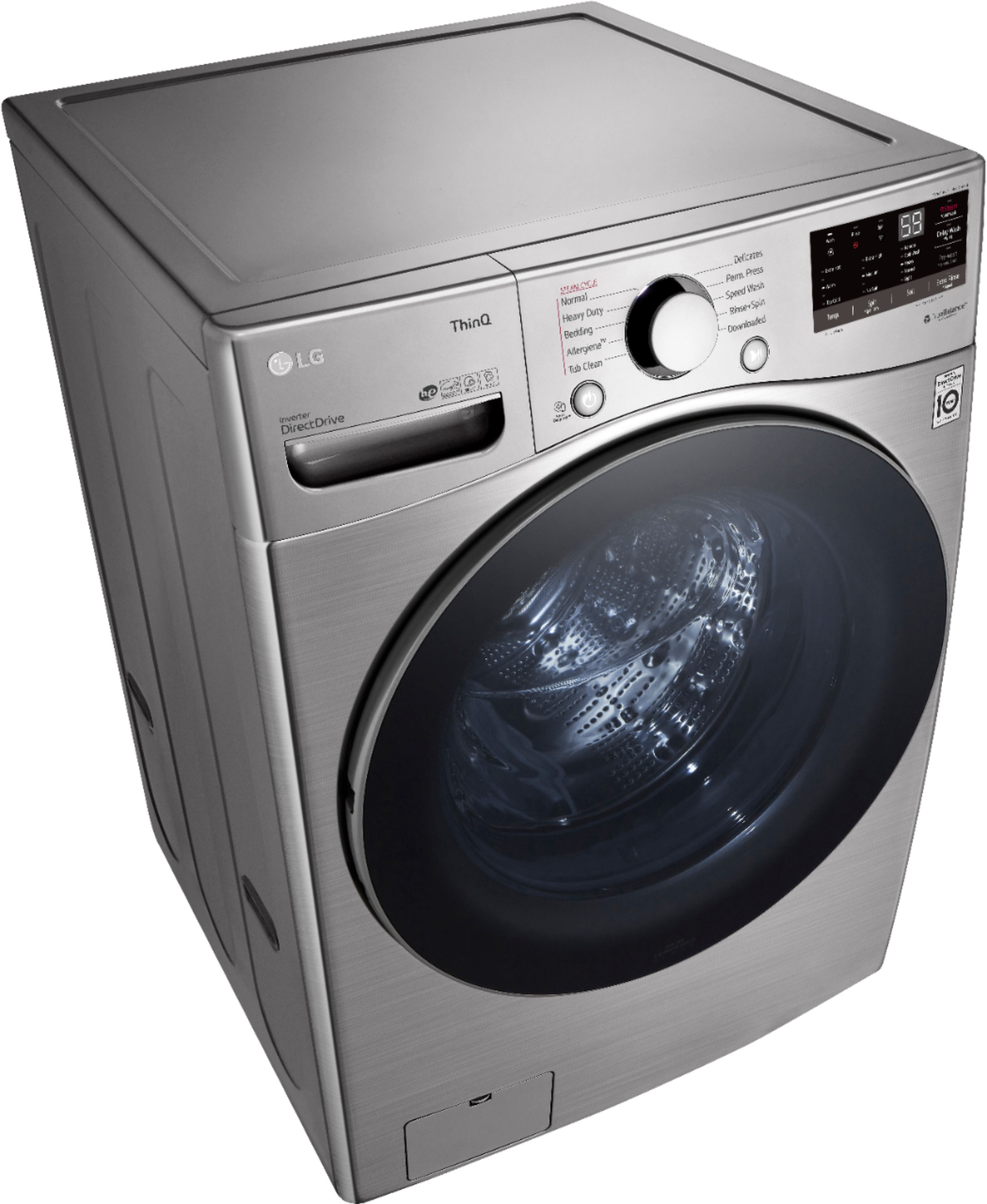 LG 4.5 Cu. Ft. High-Efficiency Stackable Smart Front Load Washer