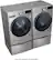 Alt View 22. LG - 4.5 Cu. Ft. High-Efficiency Stackable Smart Front Load Washer with Steam and 6Motion Technology - Graphite Steel.