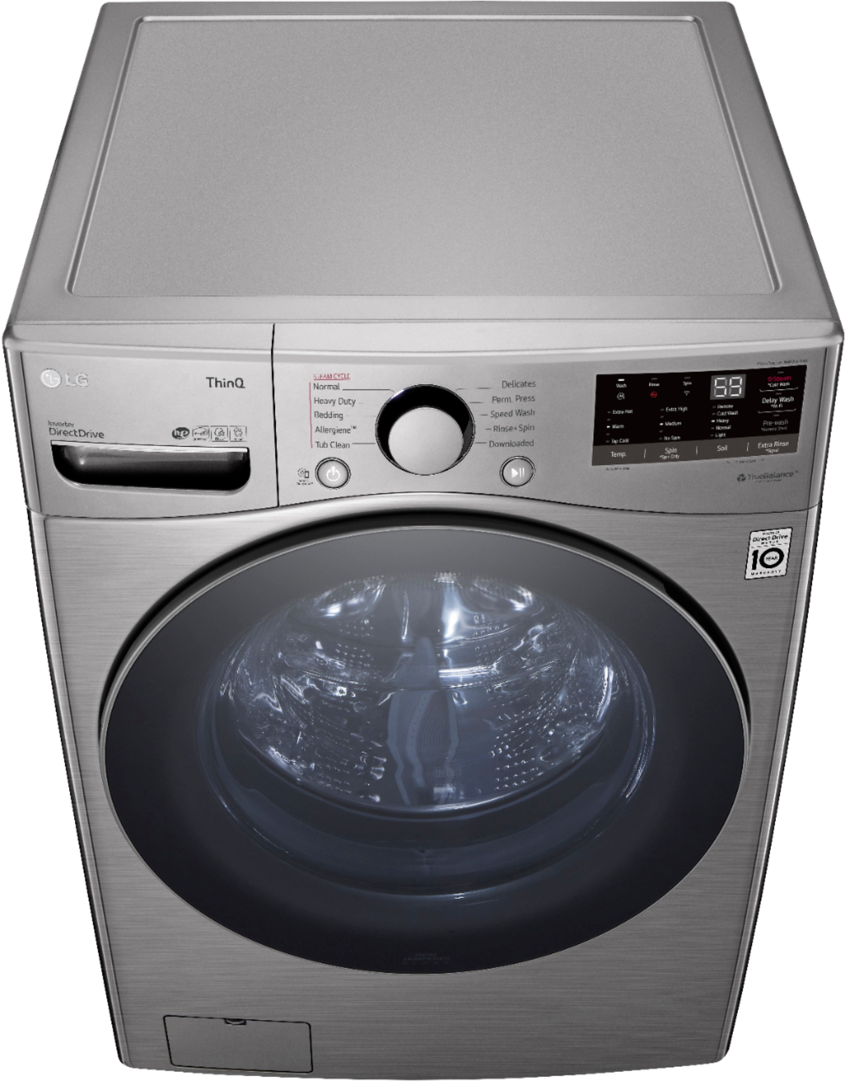 WM3600HVA by LG - 4.5 cu. ft. Ultra Large Capacity Smart wi-fi Enabled  Front Load Washer with Built-In Intelligence & Steam Technology