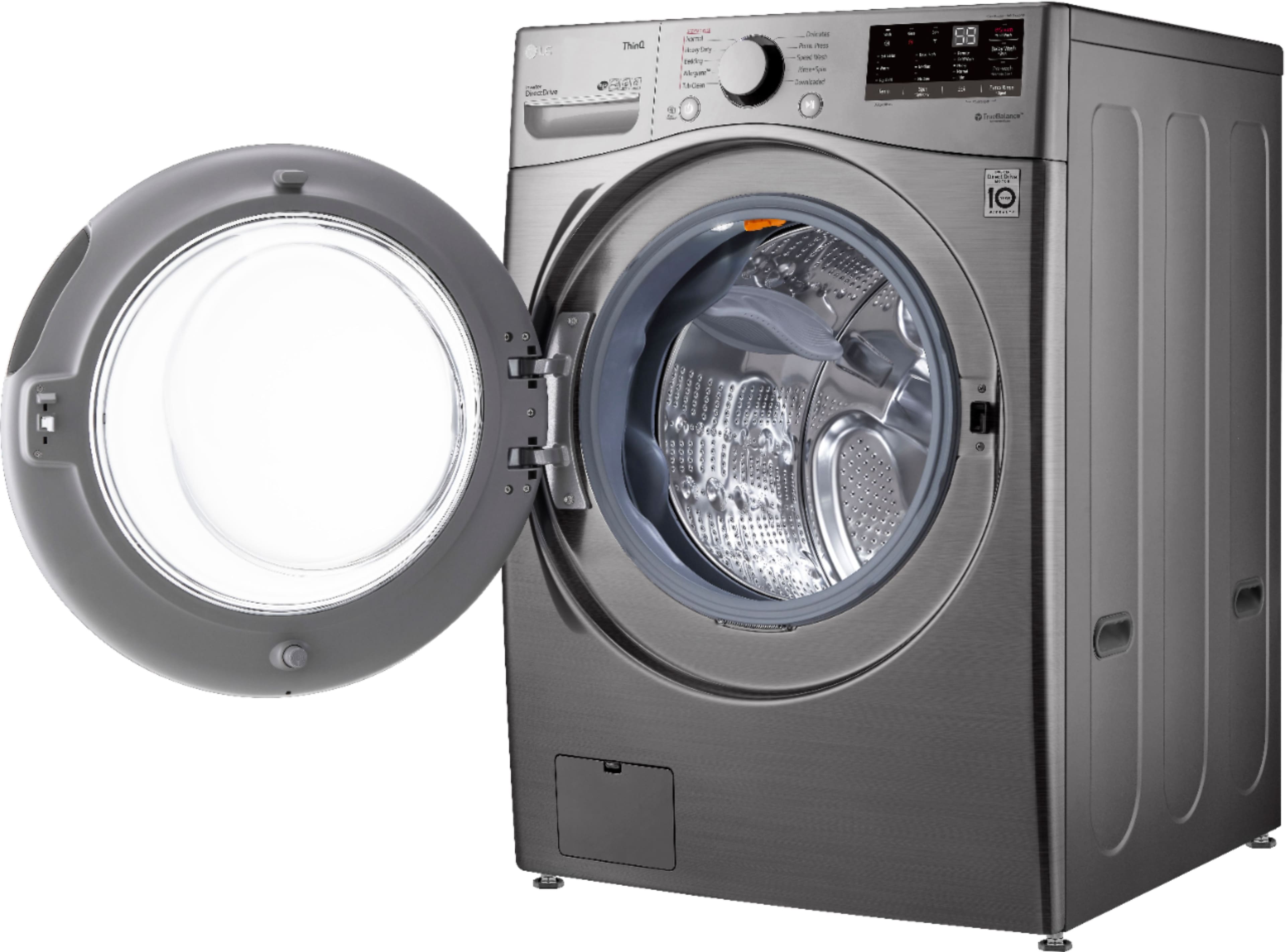 LG 4.5 cu. ft. Stackable SMART Front Load Washer in Graphite Steel