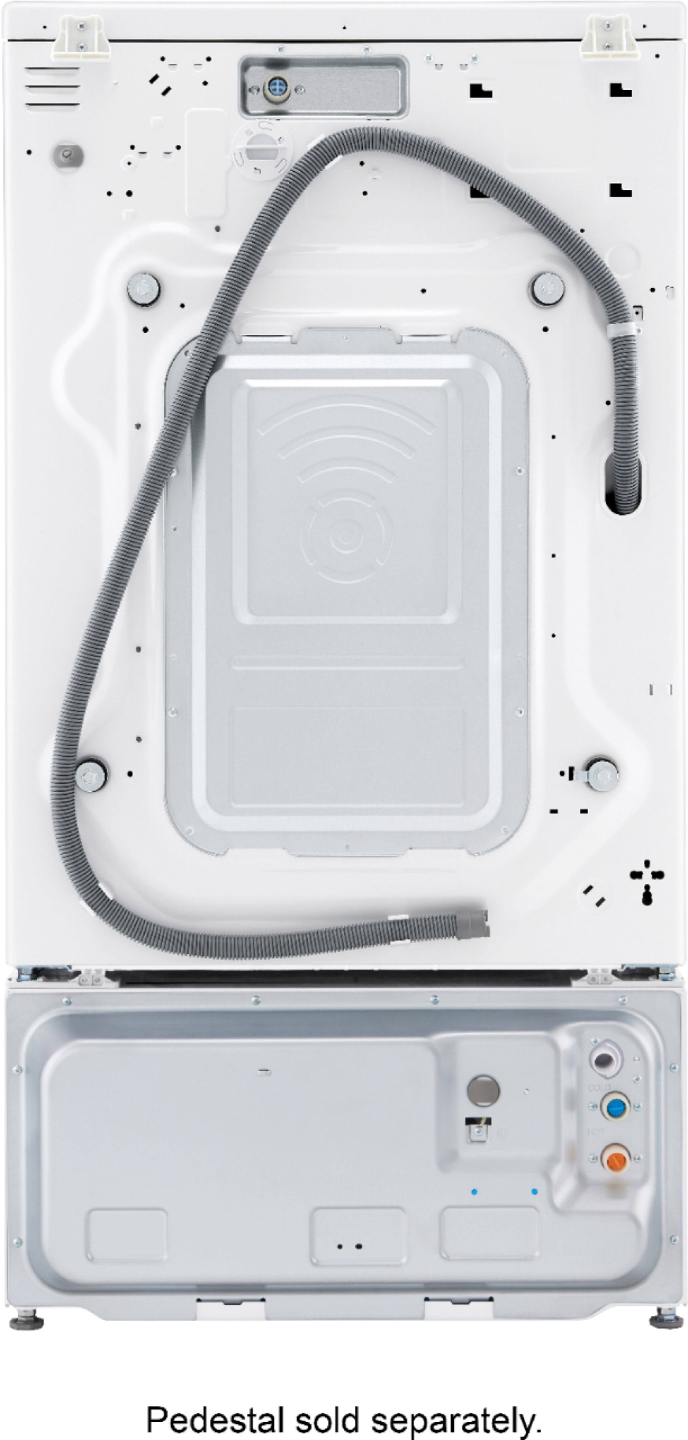 Alt View 20. LG - 4.5 Cu. Ft. High-Efficiency Stackable Smart Front Load Washer with Steam and 6Motion Technology - White.