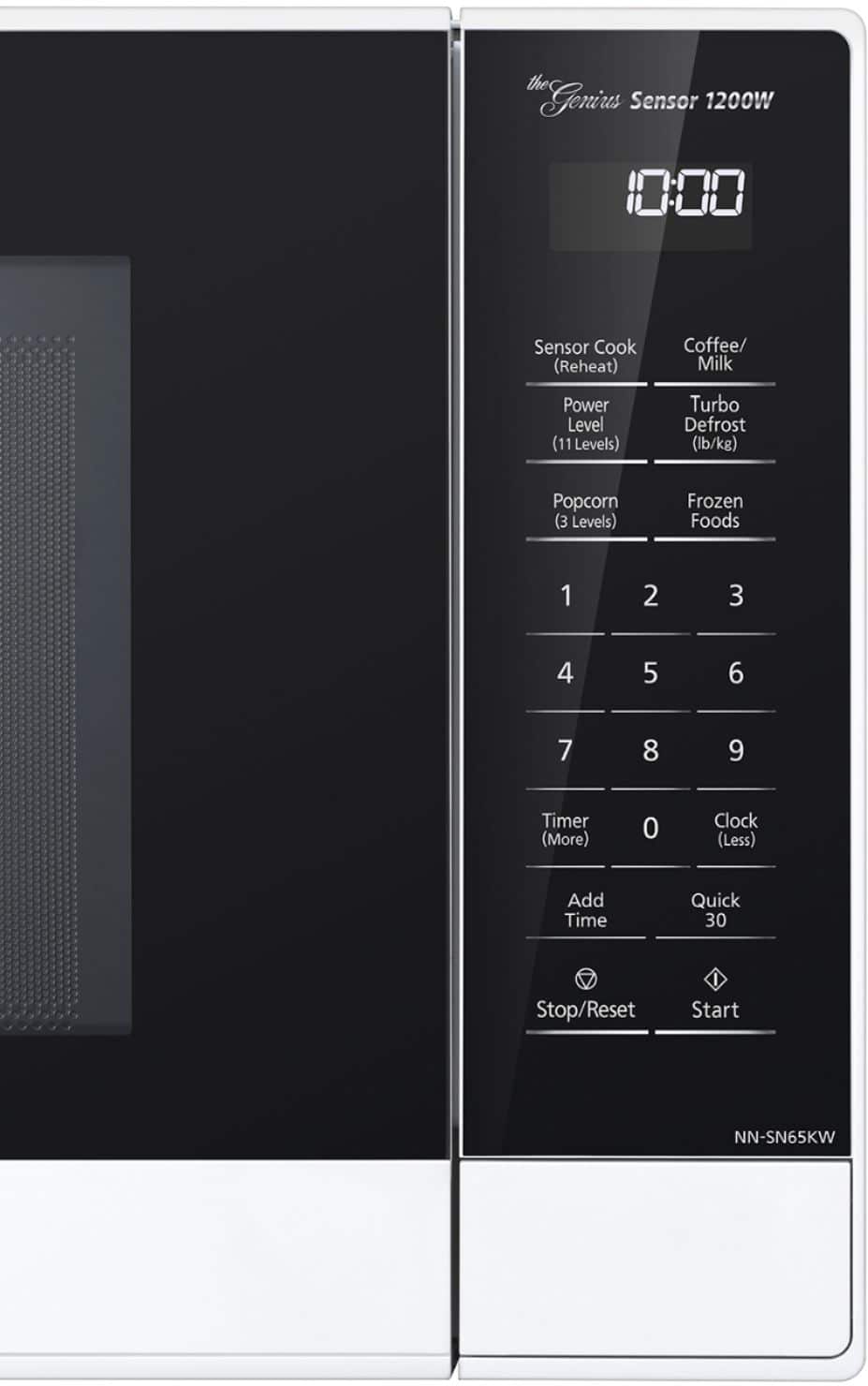 Alt View 16. Panasonic - 1.2 Cu. Ft. 1200 Watt SN65KW Microwave with Inverter and Genius Sensor - White.