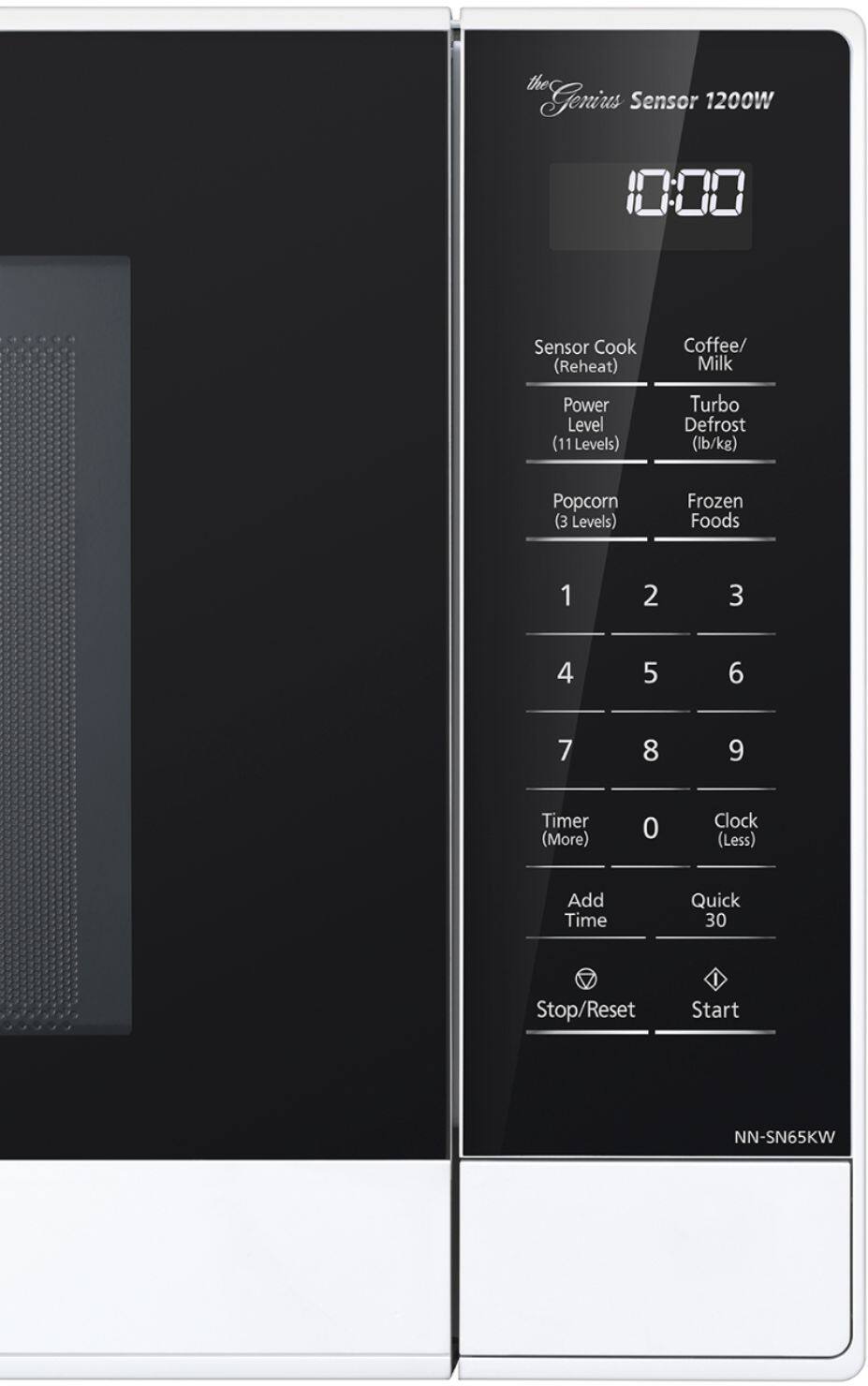 Alt View 16. Panasonic - 1.2 Cu. Ft. 1200 Watt SN65KW Microwave with Inverter and Genius Sensor - White.