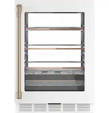Front. Café - 14-Bottle 126-Can Built-In Beverage Center with WiFi - Matte White.
