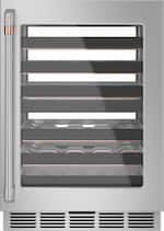 Café - 46-Bottle Built-In Dual Zone Wine Center with WiFi - Stainless steel - Front_Standard