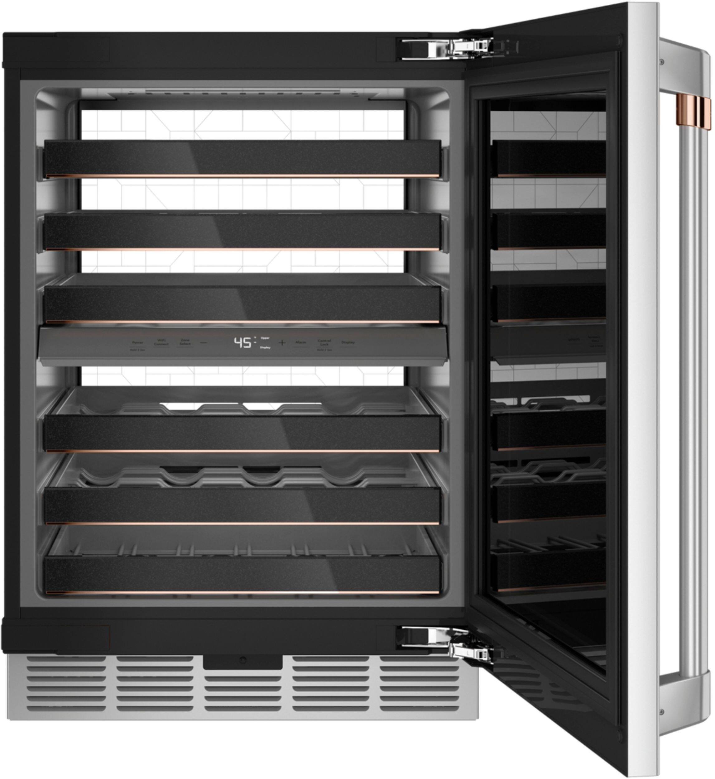 Alt View 11. Café - 46-Bottle Built-In Dual Zone Wine Center with WiFi - Stainless Steel.