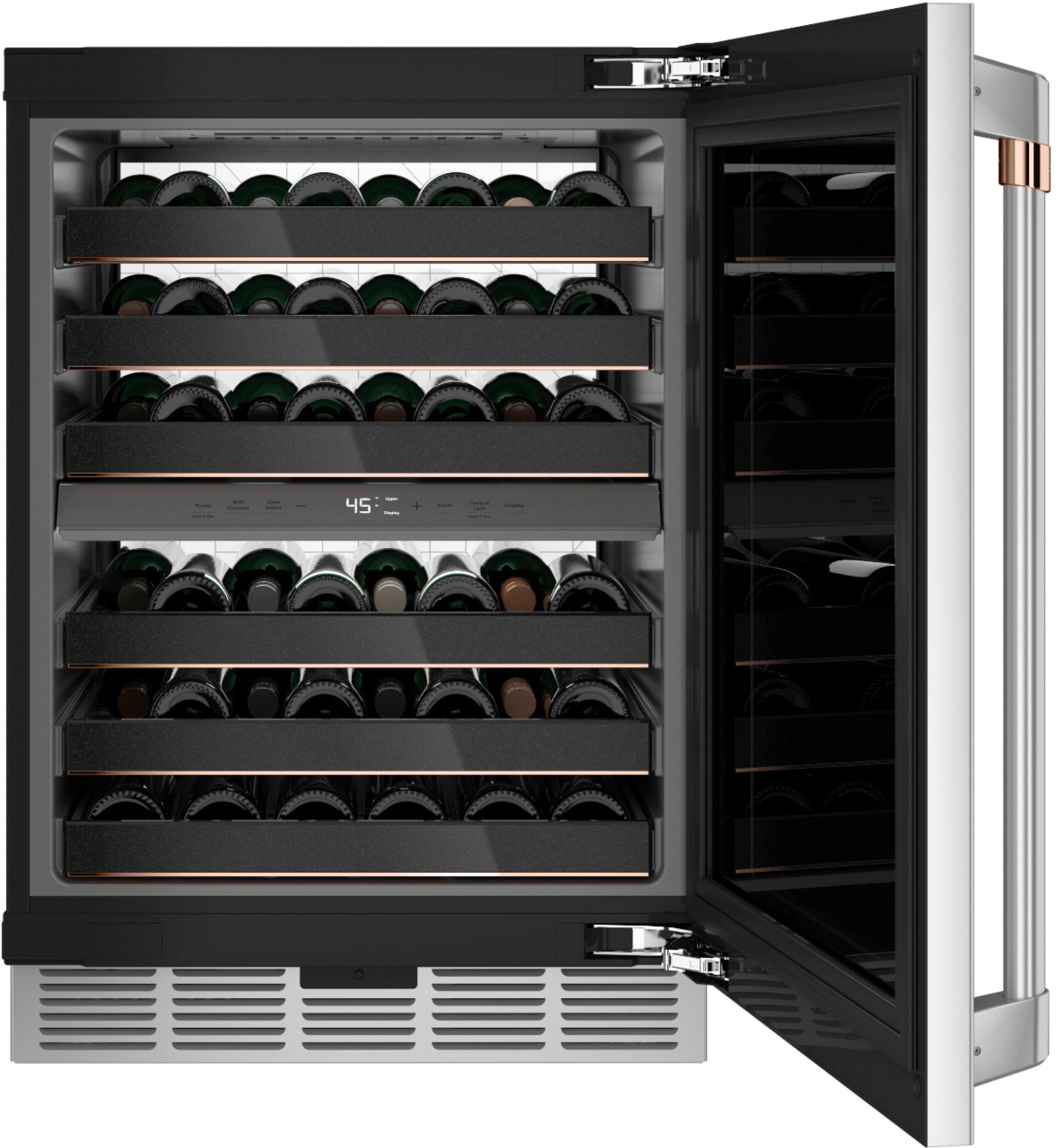 Alt View 13. Café - 46-Bottle Built-In Dual Zone Wine Center with WiFi - Stainless Steel.
