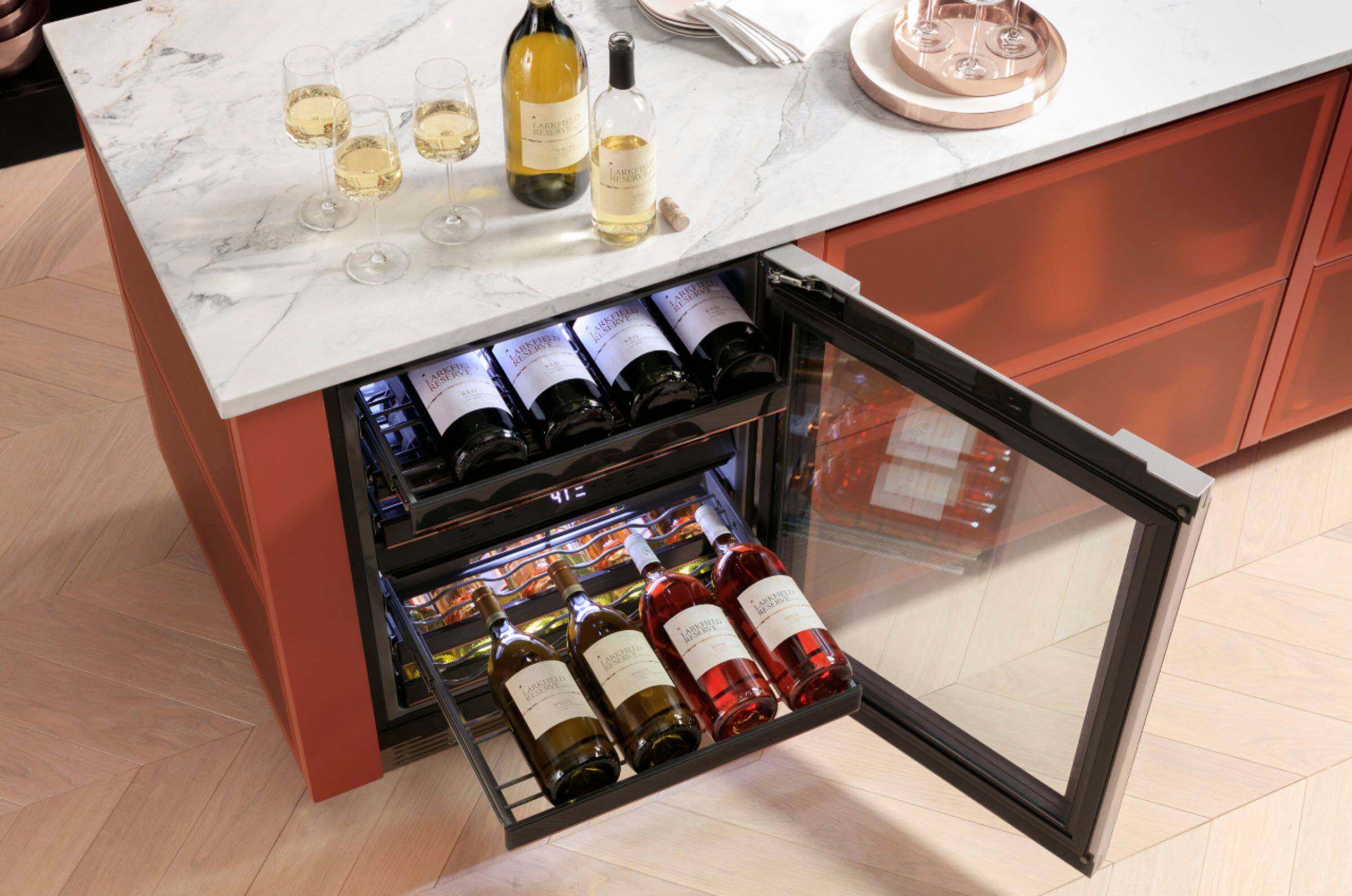 Alt View 22. Café - 46-Bottle Built-In Dual Zone Wine Center with WiFi - Stainless Steel.