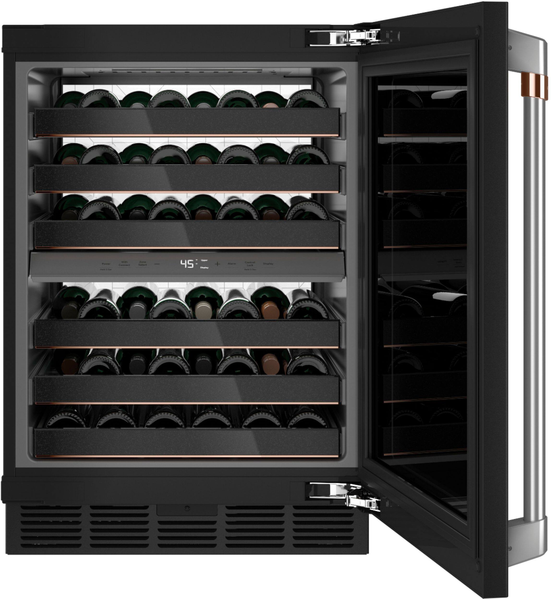Alt View 13. Café - 46-Bottle Built-In Dual Zone Wine Center with WiFi - Matte Black.
