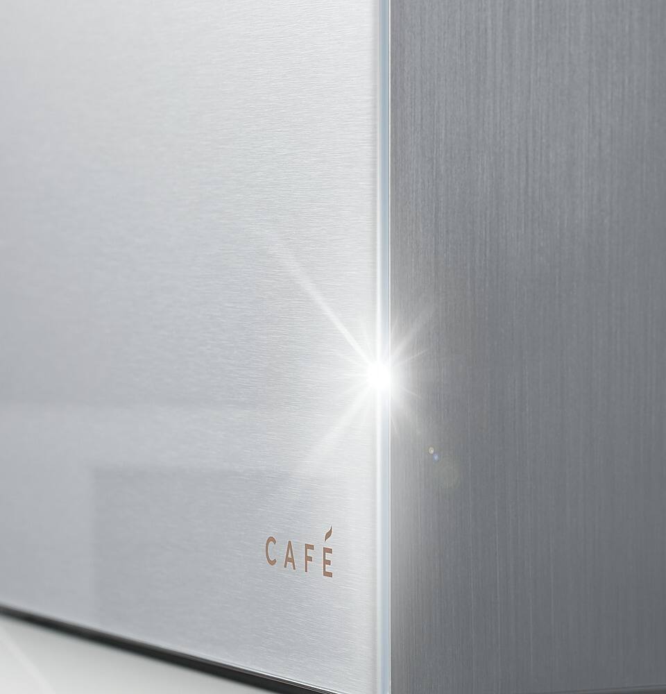 Alt View 28. Café - Modern Glass 46-Bottle Built-In Dual Zone Wine Center with WiFi - Platinum Glass.