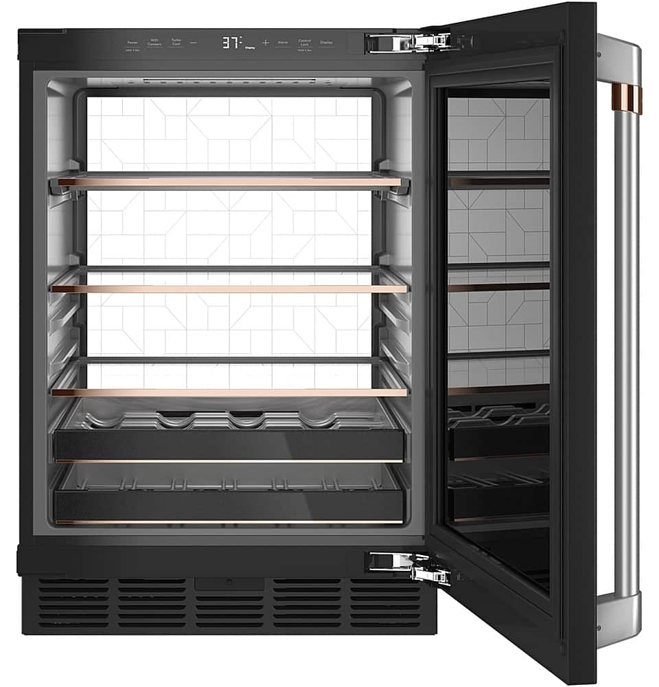 Alt View 11. Café - 14-Bottle 126-Can Built-In Beverage Center with WiFi - Matte Black.