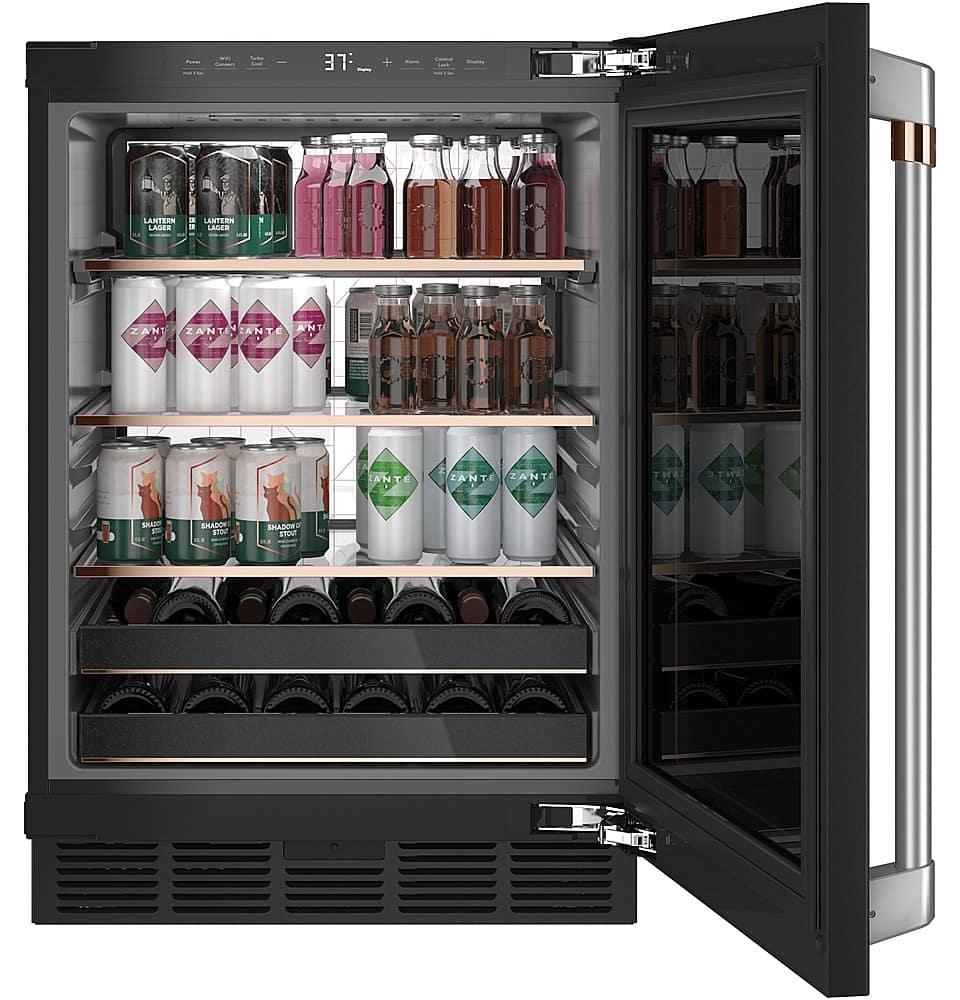 Alt View 12. Café - 14-Bottle 126-Can Built-In Beverage Center with WiFi - Matte Black.