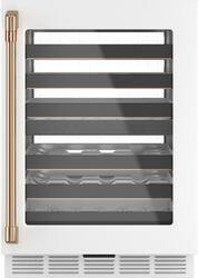 Café - 46-Bottle Built-In Dual Zone Wine Cooler with Wi-Fi - Matte White - Front_Zoom