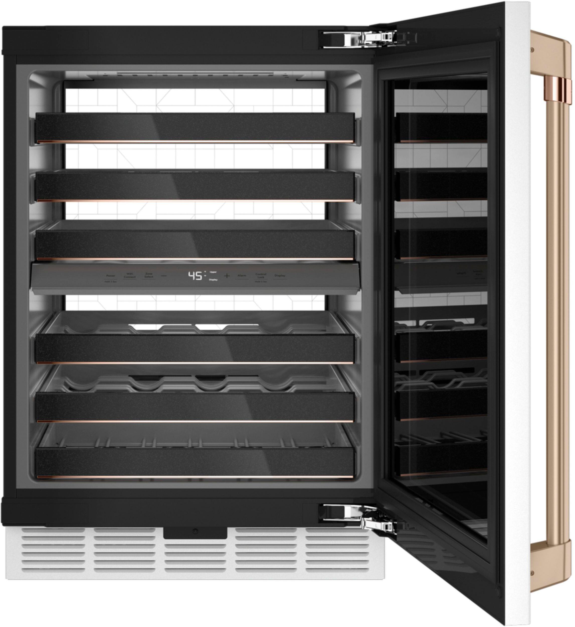 Alt View 11. Café - 46-Bottle Built-In Dual Zone Wine Center with WiFi - Matte White.